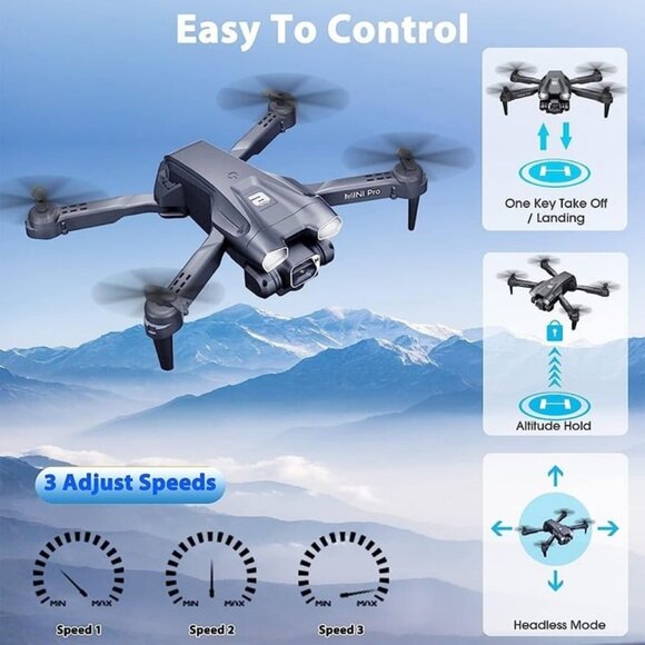Drone with Camera for Adults Kids, Dual 4K HD Mini FPV RC Quadcopter - Picture 2 of 5